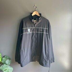 Nike Mens Black Vintage Windbreaker Basketball Full Zip Jacket Size XL